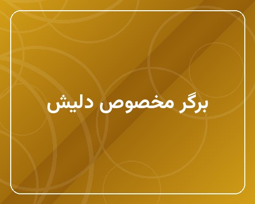 برگر مخصوص دلیش با پنیر چدار